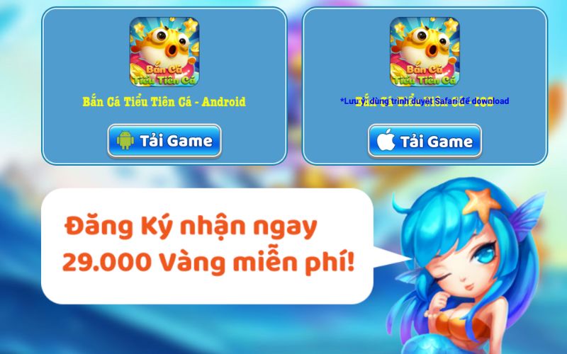 Cách tải game tiểu tiên cá